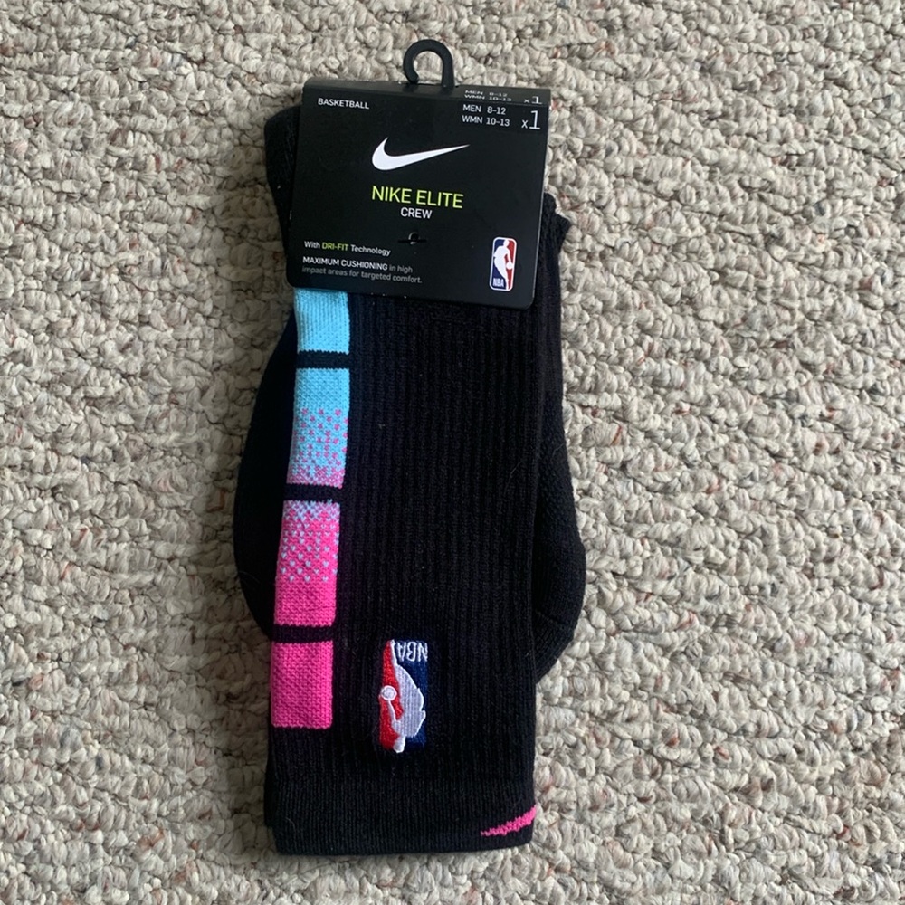 Brand new pink and blue NBA socks